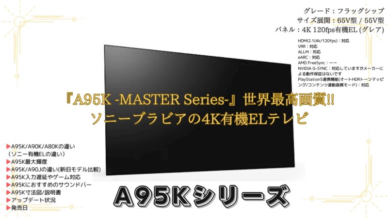 価格王TV!! | 『A95K -MASTER Series-』世界最高画質!! ソニーブラビアの4K有機ELテレビ
